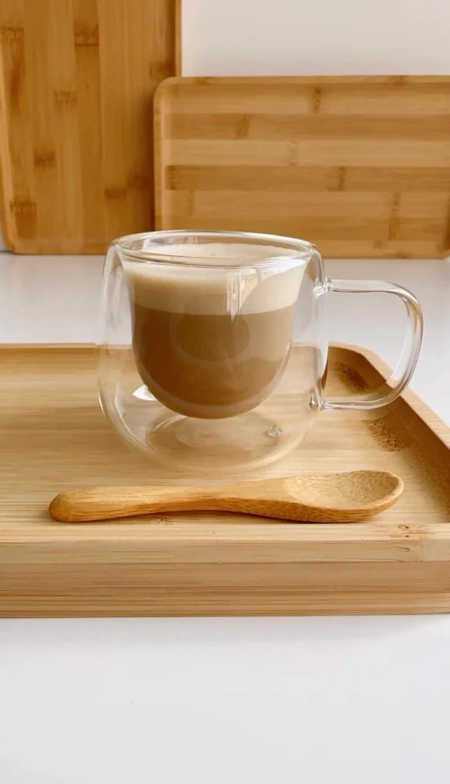 2 XÍCARAS PAREDE DUPLA COM ALÇA- 80ML